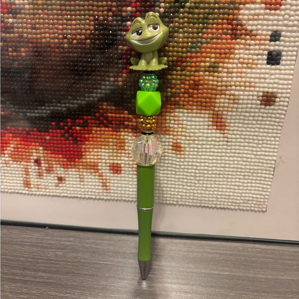 Green Beaded Disney Frog Pen